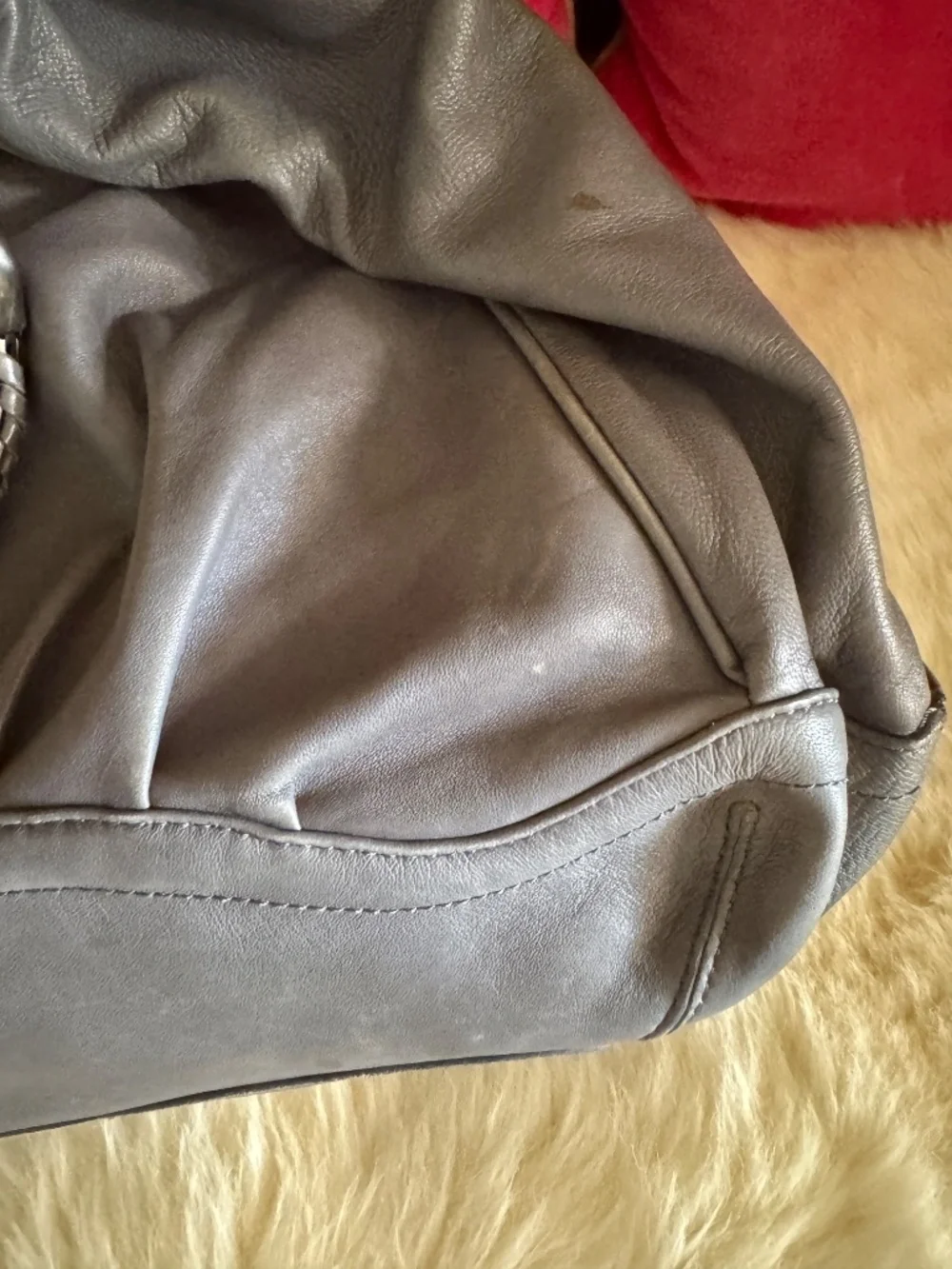 BOTKIER Slouch Hobo Bag RARE gray blue Gossip Girl era Indie Sleaze purse
